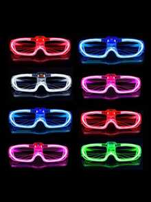 10 Stücke LED blinkende Brillen, diverse Stile, Leuchtparty Zubehör & Geschenke, Neon Jalousie-Stil Brillen, Geburtstagsgeschenke, Leuchtbrillen, Neon Karneval LED blinkende Brillen, LED Leuchtparty Brillen, blinkende Sonnenbrillen, Party Zubehör Großhandel, Karneval Party, Hawaii Karneval, Geburtstagsparty Dekorationen, Junggesellenabschied Zubehör, Weihnachtsdekorationen, Weihnachtsparty