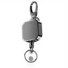 Heavy-Duty Retractable ID Badge Holder - Durable Metal Zinc Alloy Case, Strong Steel Wire Cord, Carabiner Clip, Keychain Ring, Reinforced ID Strap, And Secure Closure - Perfect For Work, School, Or Events - Multicolor - View 2