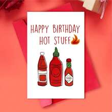 1张创意趣味生日贺卡 - 卡通植物设计，适合送给丈夫、妻子、女朋友、男朋友 - 英文文字，日常办公用品 - 彩色 - 查看 16