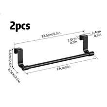 Long Kitchen Towel Bar, Stainless Steel Towel Rack For Cabinet Door, Bathroom & Kitchen - Black - View 17