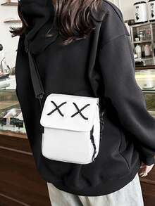 Men's Fashion Casual Men's Shoulder Bag Crossbody Bag School Style Pouch - White - View 4