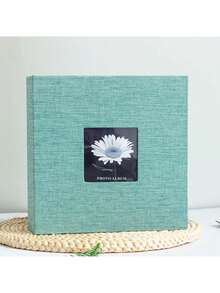 QINBEIYOU 1 Simple Linen Creative Gift 6-Inch Photo Album Paper Core Pocket Style Photo Storage Book DIY Photo Album Collection