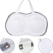 Bra Washing Bag, Fine Mesh Underwear Bag For Bras & Underwear Washing – Simple, Convenient & Practical - 白色 - 查看 11