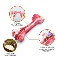 New Interactive Dog Chew Toy, Pet Bite Resistant Rubber Simulated Bone Chew Toy - Multicolor - View 9