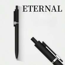 1 Stück 0,5 mm Retraktiver Schwarzer Kugelschreiber, sehr attraktives Vintage Schreibwaren für Studenten, Gummikugelschreiber, Touchscreen Stylus Spitze - Mittlere Spitze, Flüssiges Schreiben, Anti-Rutsch, Schwarze Tinte, Neuartiges Geschenk für Büro, Kollegen, Notizen, Journaling, perfekt für Erwachsene, Frauen & Männer