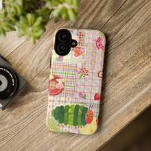 Whimsical Patchwork Phone Case With The Very Hungry Caterpillar, Fruit, And Floral Sticker Design For Suitable For Samsung Galaxy 23 24 25 5G  17 ProMax Air 16 Plus Cases  15 Pro Max 14, 13, 12 With Screen Protector|   Beautiful Phone Case - Màu hỗn hợp - Xem 4