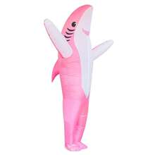 Adult Inflatable Shark Costume, Available In Blue, Pink, Gray, Suitable For Festivals, Parties, Cosplay - Multicolor - View 10