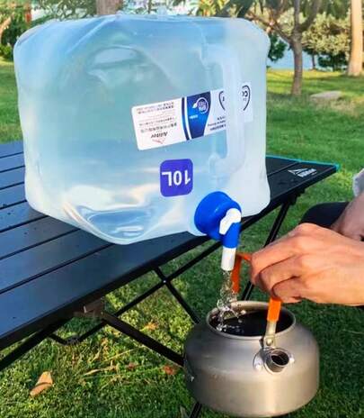 Tanque De Agua Plegable Para Acampar, Barril De Agua De 10l
