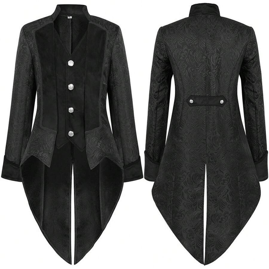 Middeleeuws Plus SIZE Halloween Cosplay Kostuum Heren Kinderen Steampunk Gothic Jas Victoriaanse Rokkostuum Vintage Smokingjas – koop de beste producten in de online winkel