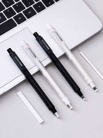 1pc Blue Fruit Mechanical Pencil-Shaped Eraser, Erasable Without Crumbs, Suitable For Children, Artists, Fine Details, High Brightness, Quick Erasing For Sketching And Painting