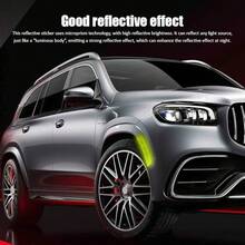 2PCS Reflective Trim Side Marker Stickers, Reflective Car Stickers, Side Reflectors Car, Auto Exterior Accessories Reflector Guard Fit Truck Wheel Well Arch Bumper Fenders (White) - màu xanh lá - Xem 6