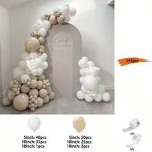 Bộ khung vòm bóng bay màu trắng 153 món, bao gồm khung đỡ bóng bay màu be và kem, bóng bay trang trí tiệc sinh nhật, bộ khung vòm bóng bay phong cách Boho, thích hợp trang trí phông nền tiệc, Giáng sinh, Ngày Valentine, Lễ tốt nghiệp, Ngày của Mẹ và nhiều dịp khác, bao gồm khung vòm bóng bay, khung đỡ bóng bay. - Nhiều màu - Xem 7