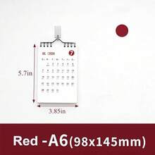 Mini Wall Calendar 2025-2026,Small Wall Calendar,Jul.2025 To Dec. 2026 Spiral Monthly Flip Calendar With Hanging Hook For Office School Home Classroom, 3.85"X5.7" (Red)Mini Wall Calendar 2025-2026, Small Wall Calendar, Jul. 2025 To Dec. 2026 Spiral Monthly Flip Calendar With Hanging Hook For Office School Home Classroom, 3.85"X5.7" (Red) - 紅色的_ - 查看 3