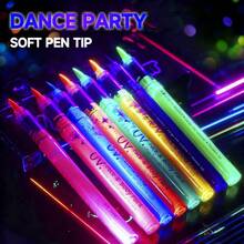 8 Colors Art Markers Luminous Light For Painting Drawing DIY Cup CD Stone Skin Exclusive For Halloween Painting Stationery - one-size - View 8