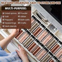 1-12pcs Storage Container, 3.5-Ounce Leak Proof Seasoning Container With Black Screw Cap, Portable Transparent Spice Sealed Can For Spices, Powders, Chili And Salt, Kitchen Organization And Storage, Kitchen Accessories