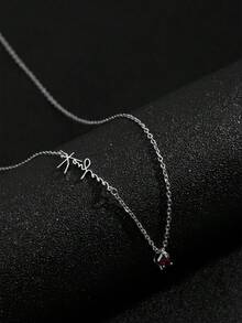 Dây chuyền mặt chữ cái đính đá Cubic Zirconia, đá sinh nhật cá nhân hóa năm 1925, phong cách Bohemian lãng mạn thanh lịch, thích hợp cho Ngày Valentine, Sinh nhật, Kỷ niệm, Lễ tốt nghiệp, Giáng sinh và các dịp khác. - Bạc - Xem 7