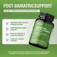 BUPORAI Suplemento Multivitamínico Bariátrico: Contiene 21 Vitaminas Y Minerales, Para Aumentar La Energía Después De La Pérdida De Peso Y Reforzar Los Niveles De Hierro - 120 Unidades - 120 cápsulas - Ver 4