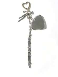 1 Piece Stainless Steel Lipstick Holder, Fashionable Lipstick Storage Mirror Case, Small Lipstick Bag Keychain With Sequin Crystals, Lipstick Box Keychain, Fashionable Bag Accessories, Travel Essentials, Cosmetics Storage Box, Fashionable Design, Shiny Accessories, Crystal Decoration, Metal Keychain,Bags & Luggage/Bag Accessories,Bags & Luggage/Bag Accessories/Bag Charms/Bag Pendant Charm - Multicolor - View 10