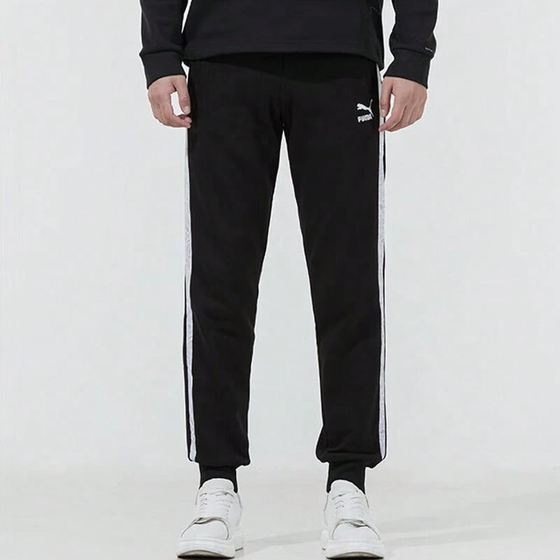 PUMA Men's Knit Casual Jogger Pants, Spring/Autumn - Black - View 1