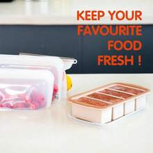 1 Cup Large Silicone Cube Freezing Trays With Silicone Lid Saving Food, Silicone Freezer Container Molds Soup Saver Trays - Makes Four Great Portions 1cup Cube2 PACK, - Rượu sâm banh - Xem 9