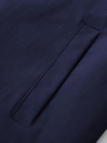 Men's Striped Casual Jacket, Loose Fit Sportswear Windbreaker, Fashion Autumn Outerwear, Versatile Design