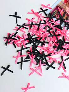 100 Stück/Set bunte Mini Satinschleifen für Weihnachten, 0,12 Zoll gemischte Farben, perfekt für DIY Basteln, Haarclips, Hüte, Socken, Geschenkverpackung, Bekleidung, Geburtstags-Party Dekorationen, Hochzeit, Abschlussfeier und Feiertags-Szenarien, Weihnachten, Valentinstag