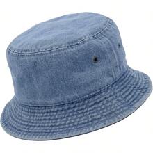 Utmost - Sombrero de cubeta 100% algodón y mezclilla ligero plegable al aire última intervensión verano playa pesca sombrero de sol - 1 pieza de camuflaje morado - Ver 6