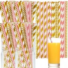 100 قطعة/عبوة قش ورقي أحادي الاستخدام متعدد الألوان، 6*197 مم | مناسب لمختلف الحفلات والأعياد والأعراس والمطاعم والمقاهي والاستخدام التجاري - متعدد الألوان - مشاهدة 5
