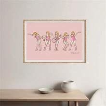 1 Stück Taylor inspirierter Kunstdruck, Taylor Wandkunst, Rosa Zimmer Wandkunst, Poster für Mädchenzimmer, verspielter Kinderdruck, Mädchenzimmer Wandkunst, Wanddekoration, moderne minimalistische Stil Poster, Wohnzimmer und Zimmer Dekoration, Badezimmer Dekoration, ideales Geschenk, ohne Rahmen