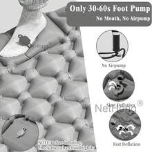Built-In Pump Camping Air Mattress Thickened Pad Foldable Inflatable Sleeping Pad Portable Tear-Resistant - Grey - View 6