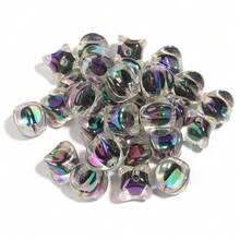 10pcs/Pack Acrylic Black Plated Colorful Beads, UV Plated Candy Heart Shaped Multicolor Star Beads, DIY Phone Chain Necklace Bracelet Pendant Beading Accessories Wholesale