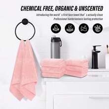 6 件装优质毛巾套装 - 速干 - 柔软超细纤维珊瑚绒高吸水性洗脸巾 - 多用途，可用作沐浴、水疗、面部、指尖毛巾
