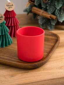 1pc Personalized Customization Name Pattern Silicone Baby Cup Print On Demand Solid Color Baby Tableware Portable Baby Cups Custom Water Bottle