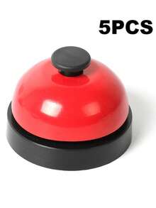 5/10Pcs Desk Call Bell 2.5" Diameter, Dinner Desk Front Bell For Service With Metal Anti-Rust Construction For Hotel Restaurant Reception Areas Office Warehouse, Interactive Buzzer For Classroom Games And Quizzes, Suitable For Students And Children, Useful As A Kitchen/ Restaurant Call Bell Or Pet Training Bell