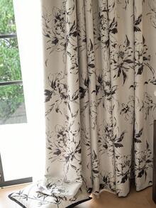 1 件遮光隔热窗帘布 - 99% 抗紫外线涤纶，杆袋悬挂，不可漂白平纹，卧室艺术主题，涂层遮光隔热，降噪 - 非常适合卧室、农舍和学校深度睡眠（面料重量 180 克）