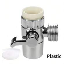 1/2 件式淋浴喷头分水阀三通，塑料和铝合金淋浴臂分水阀水龙头连接器，适用于马桶、坐浴盆和淋浴配件。