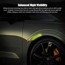 2PCS Reflective Trim Side Marker Stickers, Reflective Car Stickers, Side Reflectors Car, Auto Exterior Accessories Reflector Guard Fit Truck Wheel Well Arch Bumper Fenders (White) - màu xanh lá - Xem 4