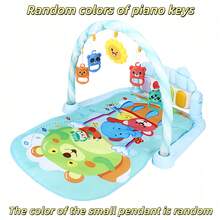 HUANG ER 一套婴儿游戏垫/健身垫，婴儿活动健身中心，促进视觉、听觉、触觉、认知感官发展和运动技能，趣味钢琴游戏垫，适合宝宝趴卧玩耍，配有5个婴儿感官玩具，音乐和灯光效果，男女宝宝皆宜，适合0-3/6/9/12个月的新生儿，新生儿必备礼物 - 彩色 - 查看 15
