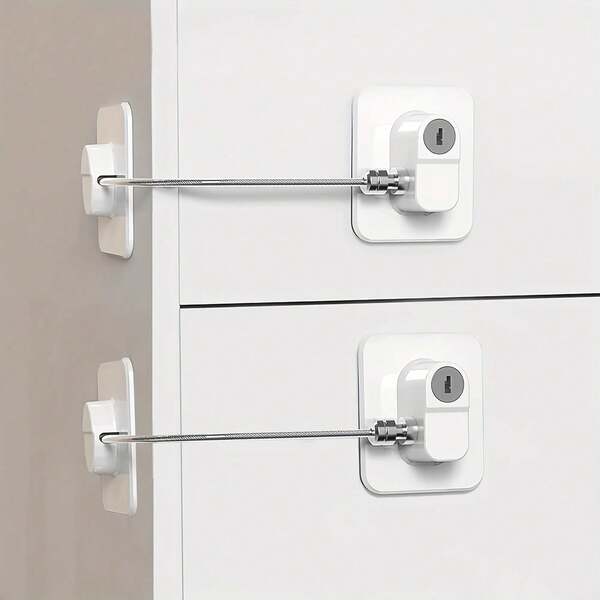 1 Set Of Security Locks, Advanced Protective Equipment Locks, Multi-Functional Cabinet Door Locks, Window Locks, Refrigerator Latches