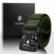 DOOPAI Tactical Belt For Men, 3Pack Military Nylon Web With Heavy Duty Quick Release Metal Buckle{"Color_name":"02Green","Size_name":"28-42WaistAdjustable125cm(Single)"} - 多色1 - 查看 7