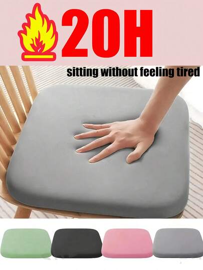 1 PIEZA Cojín de espuma de memoria 4D de 3,5 cm de grosor - Almohada de soporte lumbar súper suave y ergonómica, cojín de asiento transpirable para silla de oficina y asiento de coche para uso doméstico/oficina, cojín de asiento de espuma de memoria, funda de poliéster duradera, comodidad de asiento en el hogar, diseño contorneado, espuma de alta densidad, para profesionales con trabajo de escritorio