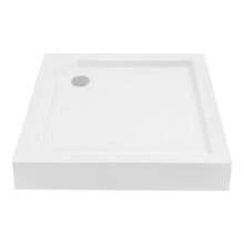 36x36" Anti-Slip Shower Pan With Center Drain - Modern White Design For Easy Installation And Enhanced Safety - White - View 5