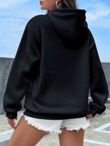 Sudadera con capucha forrada térmicamente para mujer, engrosada para uso casual diario, deportes al aire libre y moda callejera