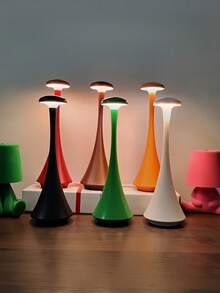 1pc Creative Desk Lamp, LED High-End Waist-Shaped Lamp, Bedside Sleep Light, Bedroom Atmosphere Light, Office Desk Eye-Caring Night Light, Dorm Small Desk Lamp, 3-Color Dimming, Stepless Dimming, USB Charging, Touch Control 3-Color Adjustable Slip-Resistant Base, Multi-Color Options, Suitable For Bedroom, Dining Room, Study, Living Room, Commercial Restaurant, Bar, KTV, Student Reading, Influencer Shop, And More Spaces