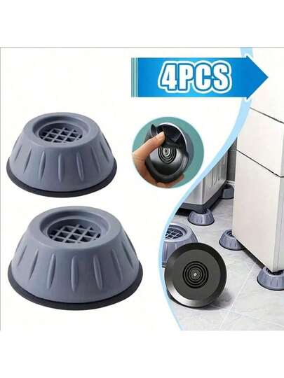 4 قطع من دعامات آلة الغسيل المقاومة للصدمات والضوضاء، وسادات مطاطية مضادة للانزلاق والاهتزاز لتقليل الضوضاء لأرجل آلة الغسيل، وسادات مضادة للاهتزاز لآلة الغسيل والمجفف، مثبتات آلة الغسيل