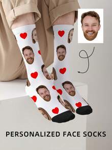 Customized Face Photo Socks Personalized Printed Crew Socks For Men Women - Multicolor - View 10