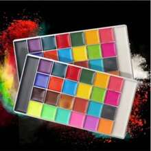 1pc 8/26/20/36 Colors Face Body Paint, Vibrant Pigments, Waterproof & Sweat-Resistant, Suitable For Christmas, Carnival, Halloween, World Cup Cheerleading Decoration