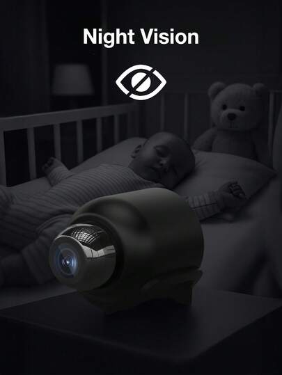 1/2/ Home Security Camera WiFi Nanny Cam Night Vision, Motion Detection, Indoor Outdoor Pet Monitoring Compact Discreet (Support 2.4GWIFl Only) view 3