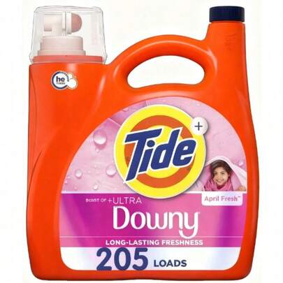 Plus Ultra Downy Detergente de Lavandería 2 en 1 - Aroma a Frescura de Abril Elimina Profundamente las Manchas Mientras Suaviza la Ropa con un Aroma Duradero. Suave en Algodón y Telas Sintéticas, Adecuado para Familias Pequeñas (Dura 1-1.5 Meses). 30 Fl Oz (21 Lavados) Elimina Manchas Resistentes Mientras Suaviza la Ropa, Manteniendo las Telas Suaves Después de Múltiples Lavados. El Aroma a Frescura de Abril Perdura. Compatible con Lavadoras Estándar y de Alta Eficiencia.