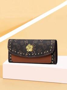 Cartera larga de mujer de alta calidad, versátil, elegante y casual